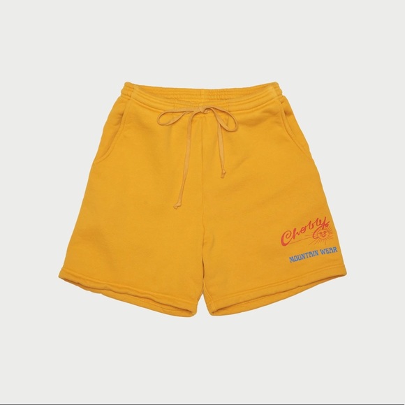 NWT Cherry LA Mountain Wear Sweatshorts Cali Gold Size Small “A Brighter Future” - Picture 1 of 13